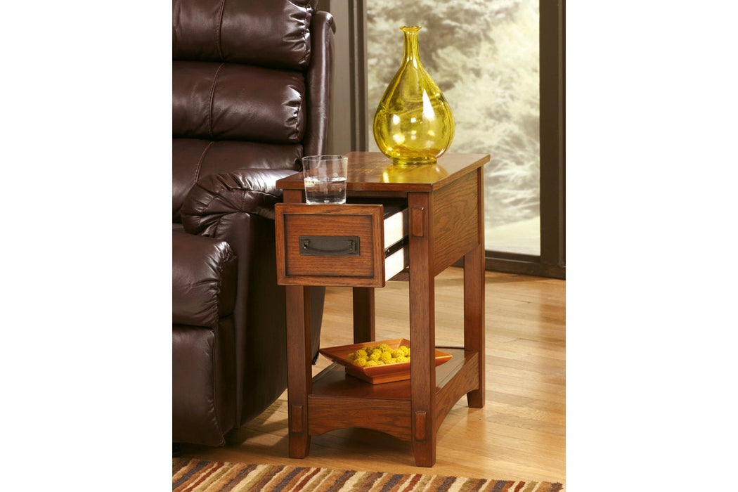 Breegin Brown Chairside End Table - T007-319 - Vega Furniture