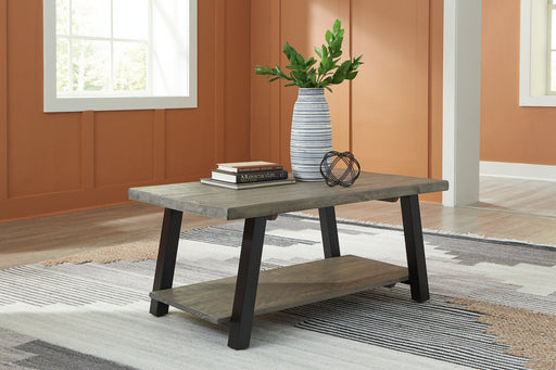 Brennegan Gray/Black Coffee Table - T323-1 - Vega Furniture