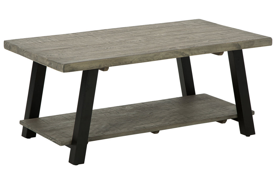 Brennegan Gray/Black Coffee Table - T323-1 - Vega Furniture