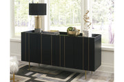 Brentburn Black/Gold Finish Accent Cabinet - A4000260 - Vega Furniture