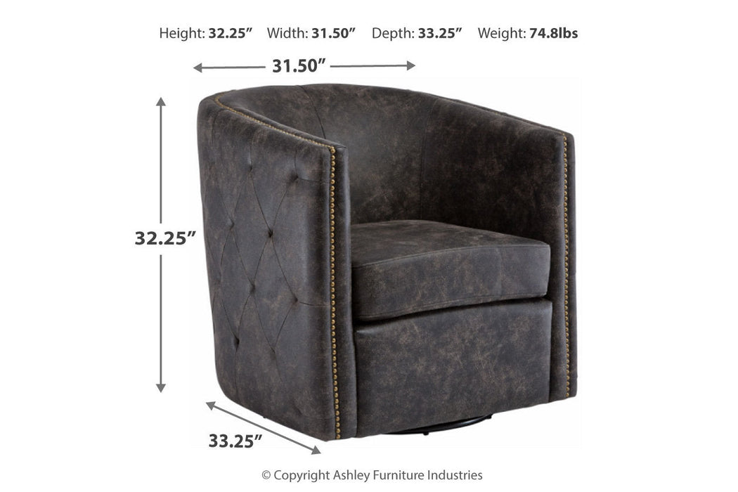 Brentlow Distressed Black Accent Chair - A3000202 - Vega Furniture