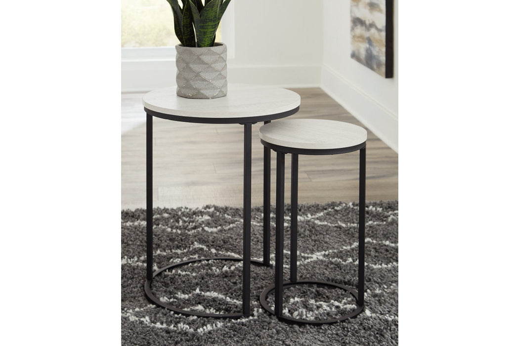 Briarsboro White/Black Accent Table, Set of 2 - A4000225 - Vega Furniture