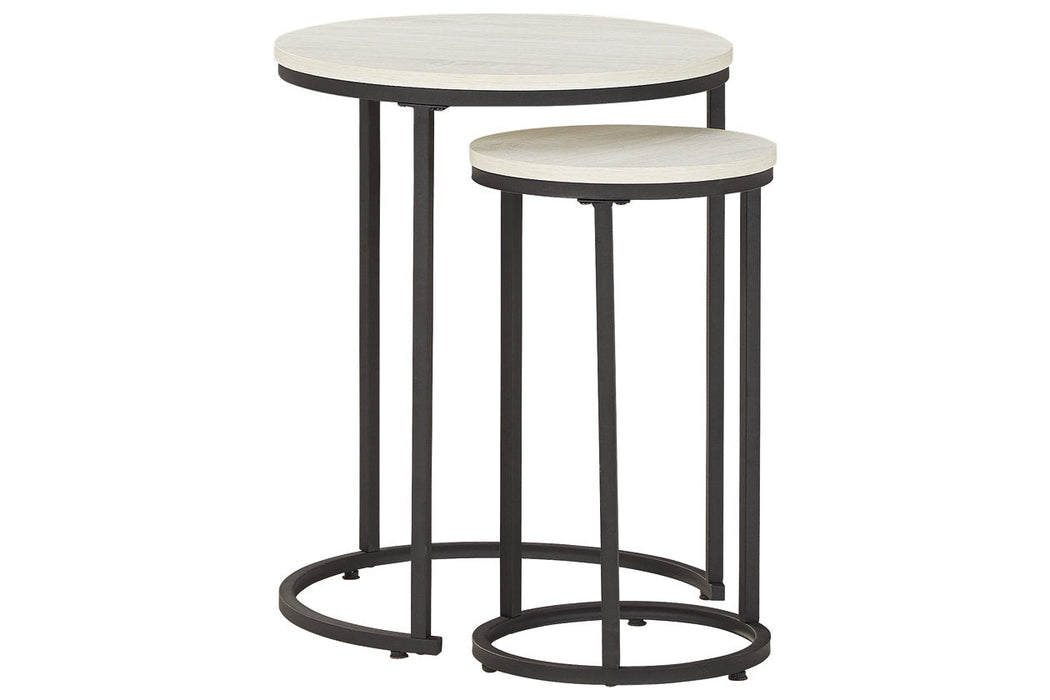 Briarsboro White/Black Accent Table, Set of 2 - A4000225 - Vega Furniture