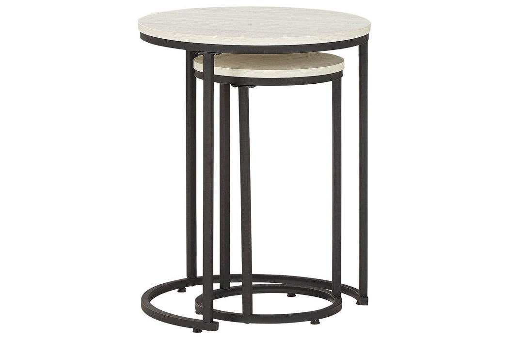 Briarsboro White/Black Accent Table, Set of 2 - A4000225 - Vega Furniture