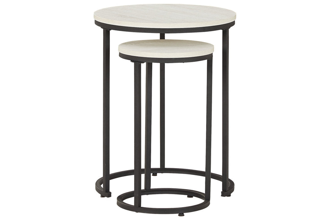 Briarsboro White/Black Accent Table, Set of 2 - A4000225 - Vega Furniture