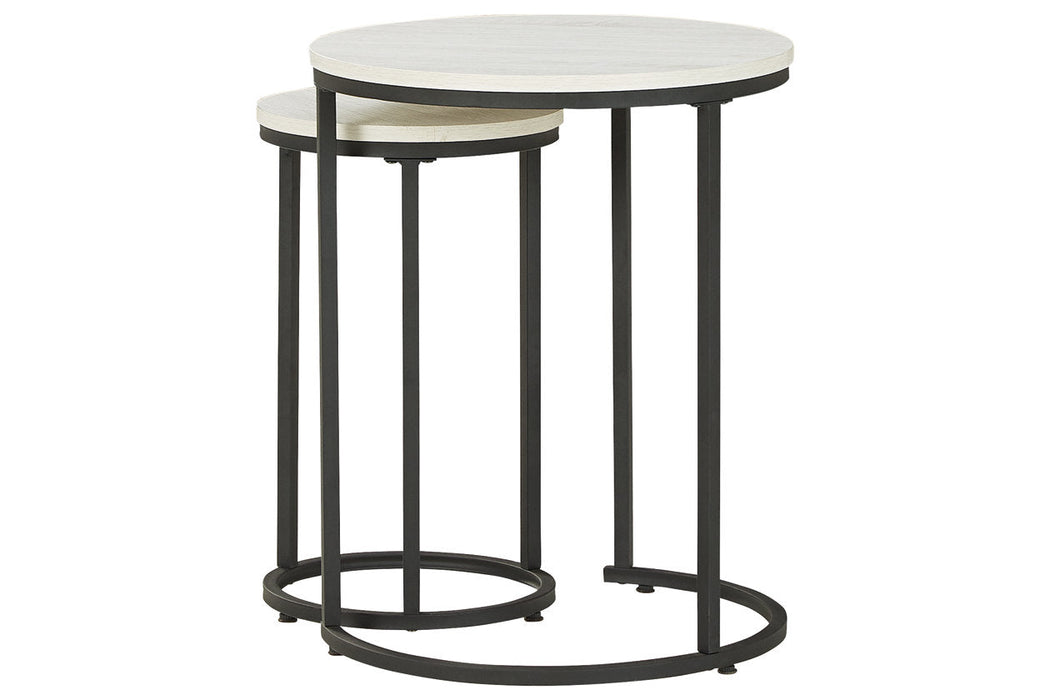 Briarsboro White/Black Accent Table, Set of 2 - A4000225 - Vega Furniture