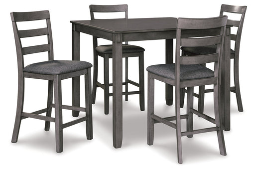 Bridson Gray 5-Piece Counter Height Set - D383-223 - Vega Furniture