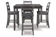 Bridson Gray 5-Piece Counter Height Set - D383-223 - Vega Furniture