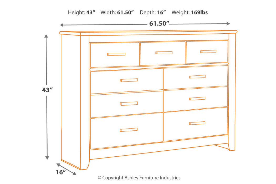 Brinxton Charcoal Dresser - B249-31 - Vega Furniture