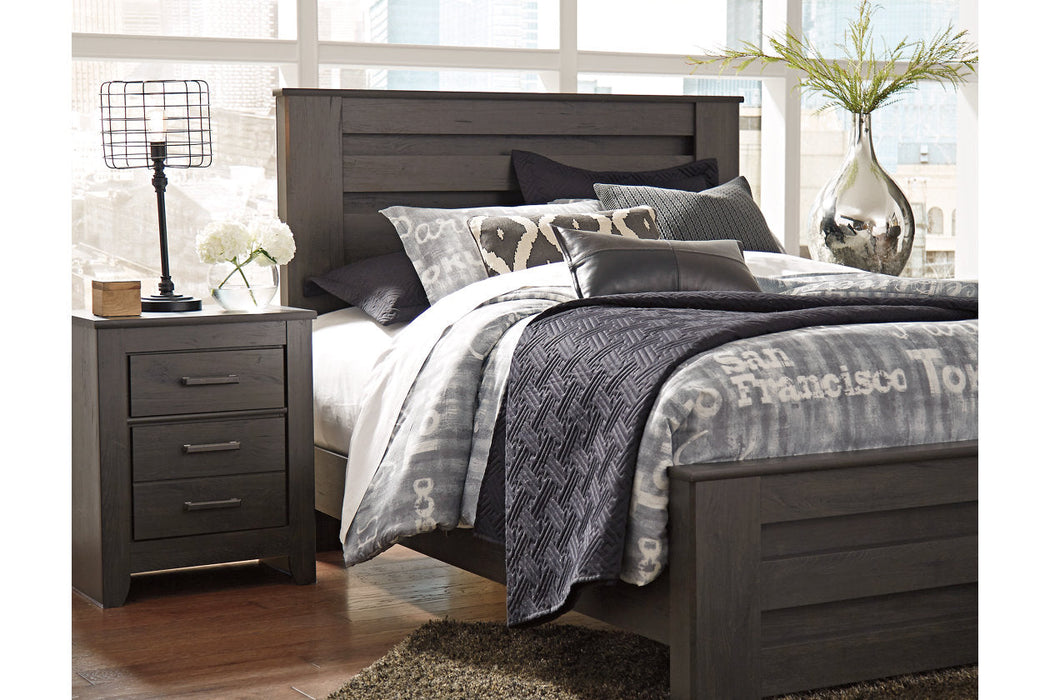 Brinxton Charcoal Queen Panel Bed - SET | B249-64 | B249-67 | B249-98 - Vega Furniture