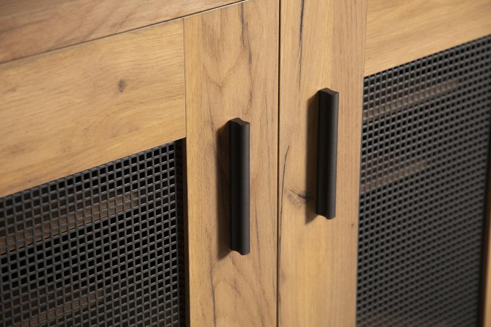 Bristol Golden Oak Metal Mesh Door Accent Cabinet - 951107 - Vega Furniture
