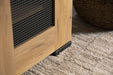 Bristol Golden Oak Metal Mesh Door Accent Cabinet - 951107 - Vega Furniture