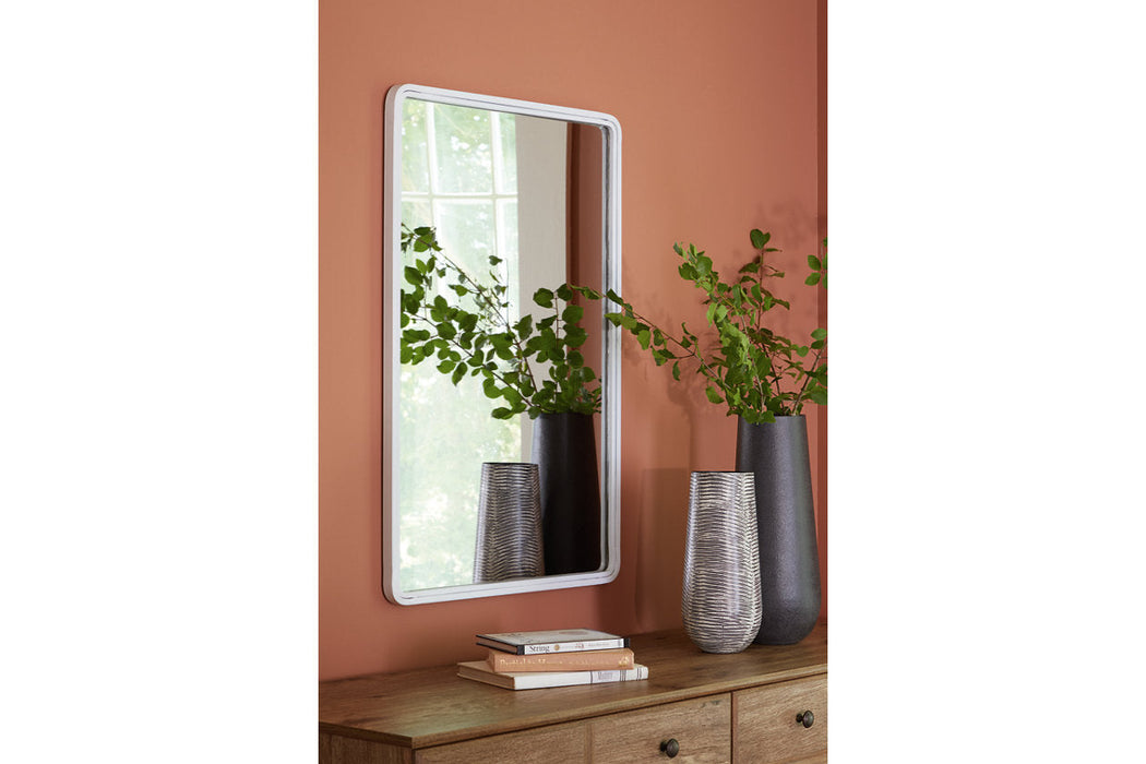 Brocky White Accent Mirror - A8010293 - Vega Furniture