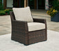 Brook Ranch Brown Outdoor Lounge Chair with Cushion - P465-820 - Vega Furniture