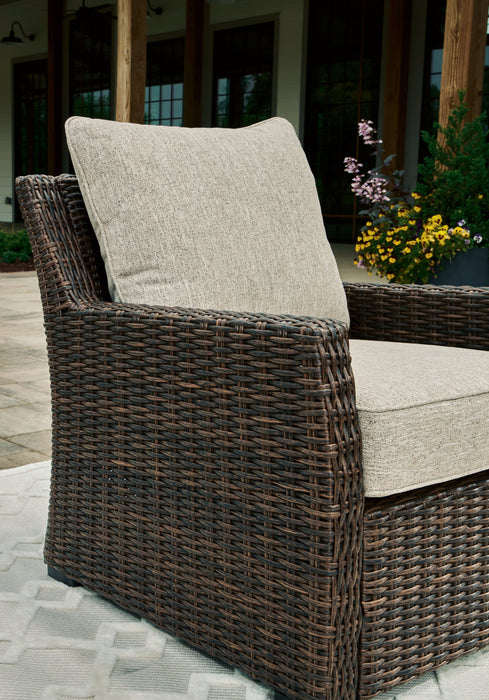 Brook Ranch Brown Outdoor Lounge Chair with Cushion - P465-820 - Vega Furniture