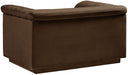 Brown Cascade Velvet Fabric Chair - 192Brown-C - Vega Furniture