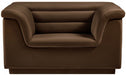 Brown Cascade Velvet Fabric Chair - 192Brown-C - Vega Furniture