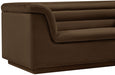 Brown Cascade Velvet Fabric Loveseat - 192Brown-L - Vega Furniture