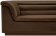 Brown Cascade Velvet Fabric Loveseat - 192Brown-L - Vega Furniture