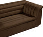 Brown Cascade Velvet Fabric Loveseat - 192Brown-L - Vega Furniture