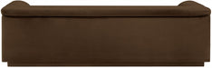 Brown Cascade Velvet Fabric Sofa - 192Brown-S - Vega Furniture