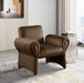 Brown Fleurette Velvet Accent Chair - 409Brown - Vega Furniture