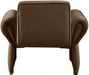 Brown Fleurette Velvet Accent Chair - 409Brown - Vega Furniture