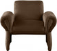 Brown Fleurette Velvet Accent Chair - 409Brown - Vega Furniture