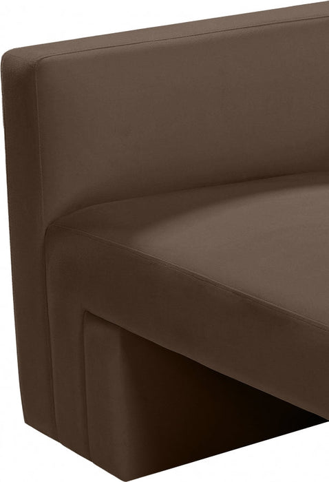 Brown Henson Velvet Chair - 665Brown-C - Vega Furniture