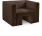 Brown Henson Velvet Chair - 665Brown-C - Vega Furniture