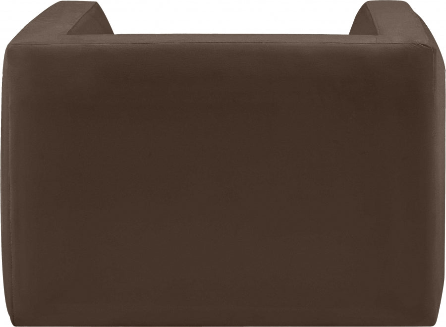 Brown Henson Velvet Chair - 665Brown-C - Vega Furniture