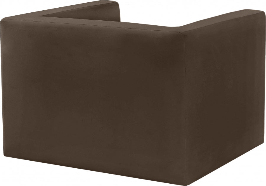 Brown Henson Velvet Chair - 665Brown-C - Vega Furniture