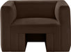 Brown Henson Velvet Chair - 665Brown-C - Vega Furniture