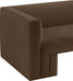 Brown Henson Velvet Loveseat - 665Brown-L - Vega Furniture