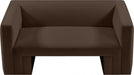 Brown Henson Velvet Loveseat - 665Brown-L - Vega Furniture