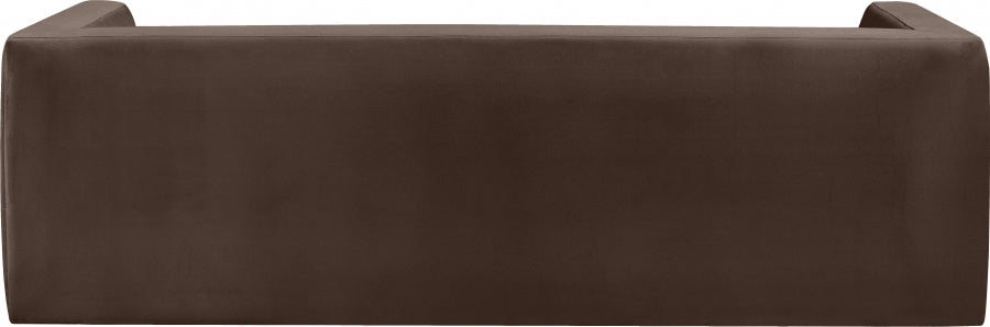 Brown Henson Velvet Sofa - 665Brown-S - Vega Furniture