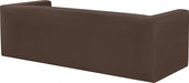 Brown Henson Velvet Sofa - 665Brown-S - Vega Furniture