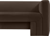 Brown Henson Velvet Sofa - 665Brown-S - Vega Furniture