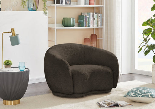 Brown Hyde Boucle Fabric Chair - 693Brown-C - Vega Furniture