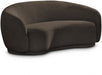 Brown Hyde Boucle Fabric Loveseat - 693Brown-L - Vega Furniture