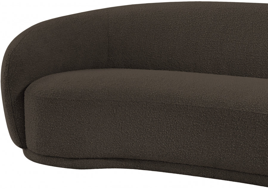 Brown Hyde Boucle Fabric Loveseat - 693Brown-L - Vega Furniture