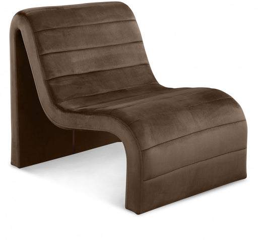 Brown Ivy Velvet Accent Chair - 403Brown - Vega Furniture