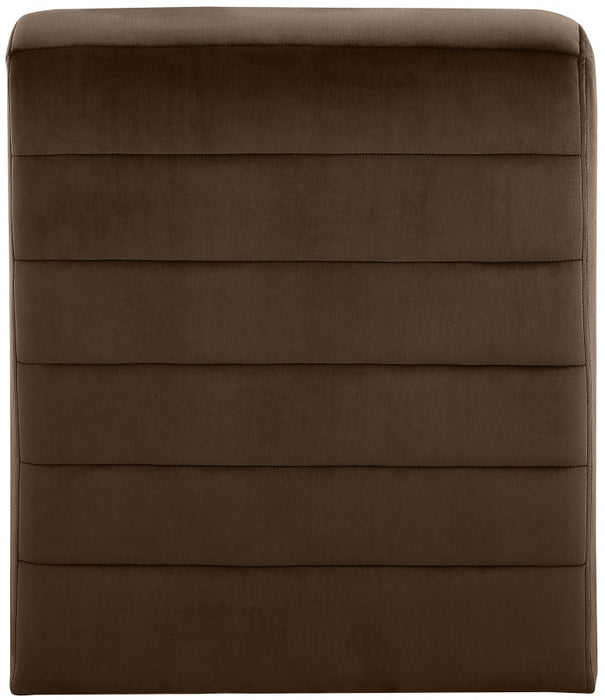 Brown Ivy Velvet Accent Chair - 403Brown - Vega Furniture