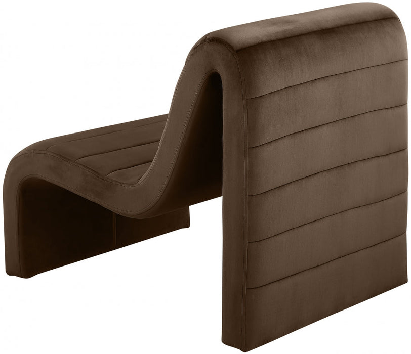 Brown Ivy Velvet Accent Chair - 403Brown - Vega Furniture