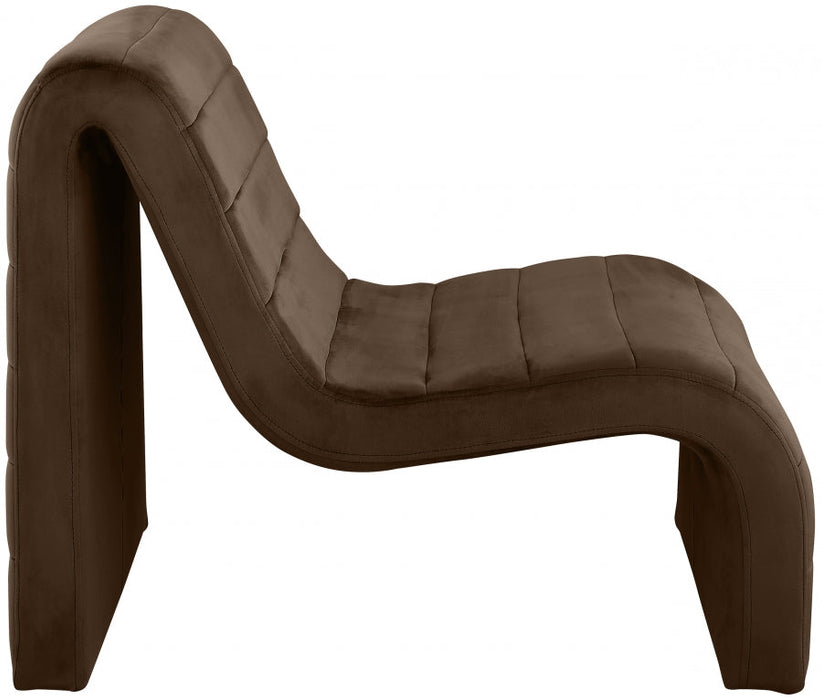 Brown Ivy Velvet Accent Chair - 403Brown - Vega Furniture