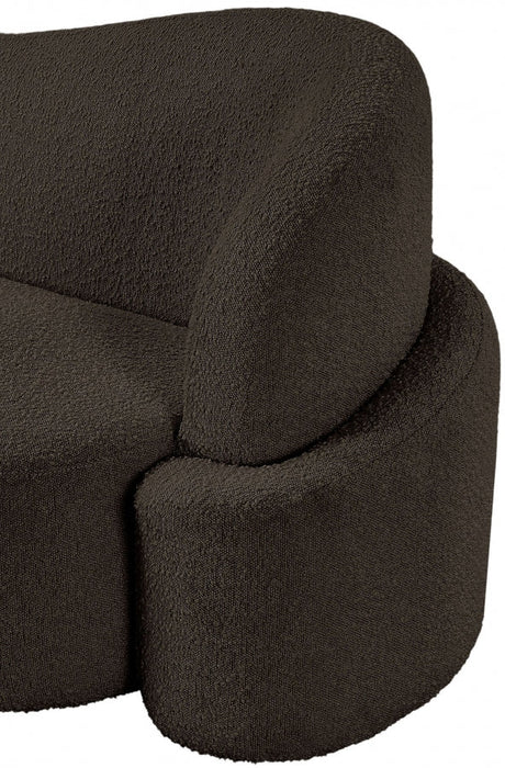 Brown Principessa Boucle Fabric Living Room Chair - 108Brown-C - Vega Furniture