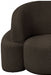 Brown Principessa Boucle Fabric Living Room Chair - 108Brown-C - Vega Furniture