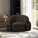 Brown Principessa Boucle Fabric Living Room Chair - 108Brown-C - Vega Furniture