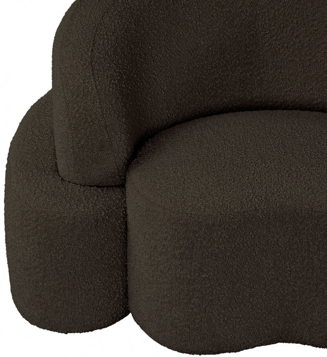 Brown Principessa Boucle Fabric Living Room Chair - 108Brown-C - Vega Furniture