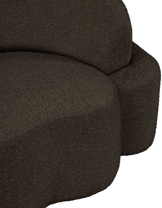 Brown Principessa Boucle Fabric Living Room Chair - 108Brown-C - Vega Furniture